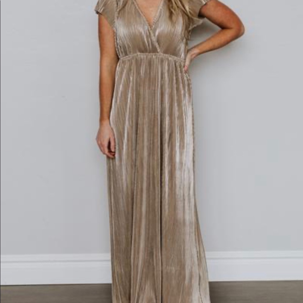 Silver shimmery Baltic Born Maxi dress